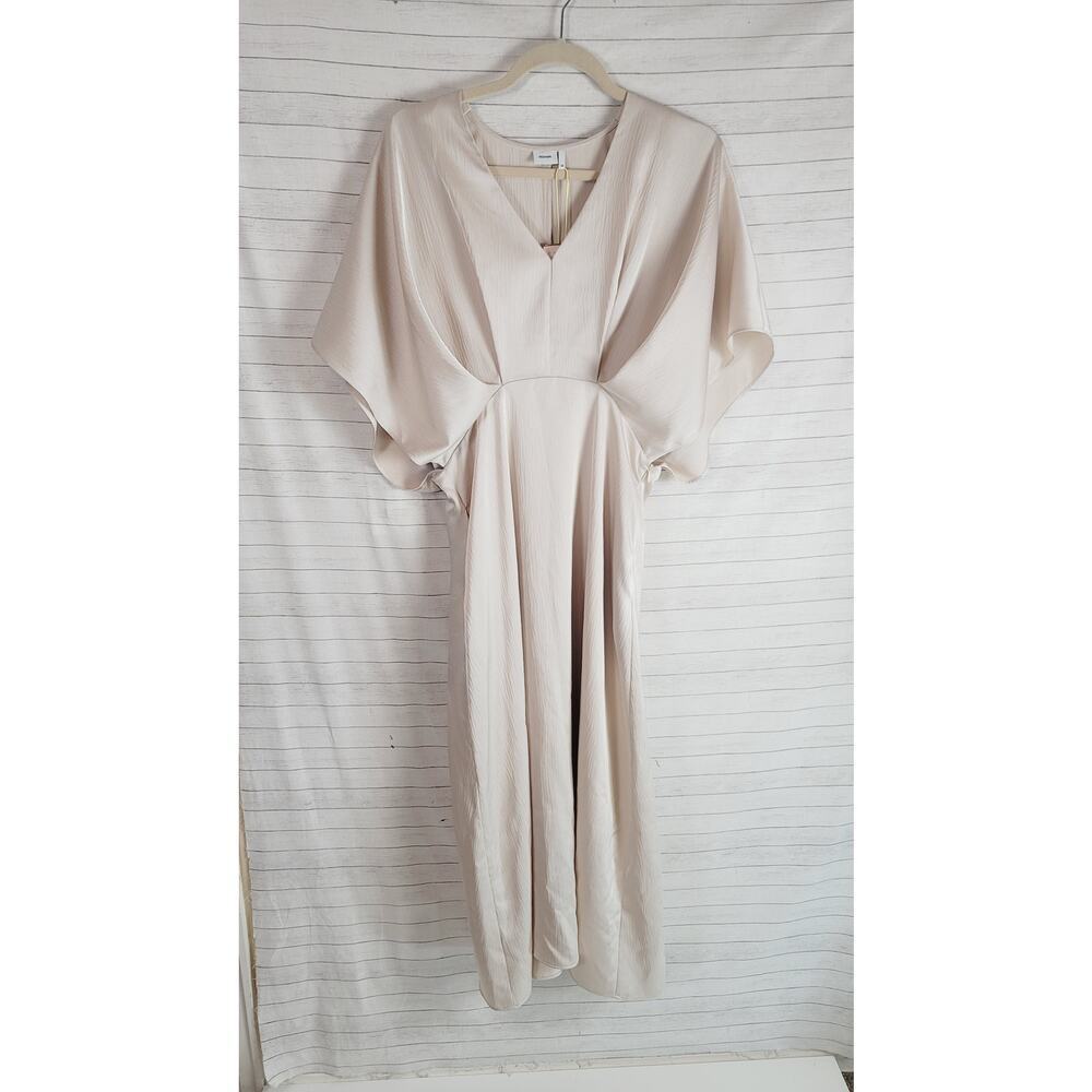 Anthropologie NUMPH NUIVORY MIDI DRESS in Gray Morn, sz Small